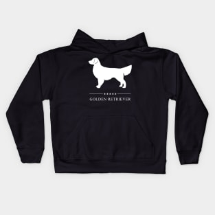 Golden Retriever Dog White Silhouette Kids Hoodie